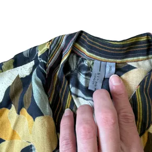 Anthropologie Floral Mini Dress Yellow Green thumbnail 5