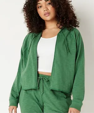 Pink Victoria's Secret LOUNGE COTTON ZIP-UP HOODIE forest pine‎ xl thumbnail 1