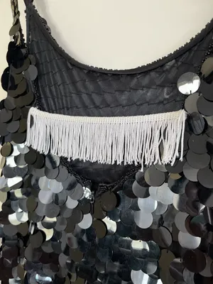 20s Style Flapper dress Black thumbnail 6