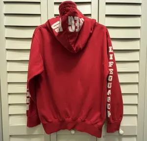 Lifeguard Hoodie Red Sweatshirt Small Coastal Long Island Beach Y2K Surfer thumbnail 6