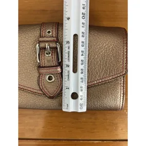 Vtg Wilsons Leather Bifold Wallet For‎ Women Leather Rose Gold Tone thumbnail 10