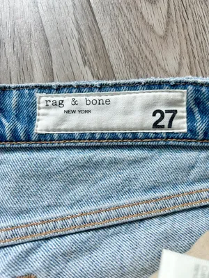 Rag & Bone Dre Low-rise Destructed Soft Denim Shorts Medium Wash Size 27 thumbnail 4