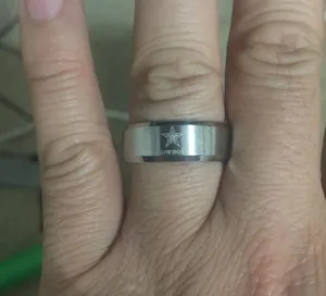 Silver Titanium Dallas Cowboys Ring thumbnail 3