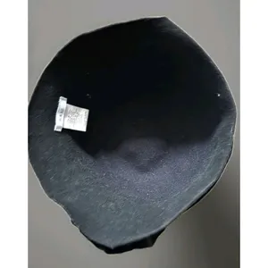 Kimchi Blue Felted Wool Hat Women One Size Black Pleated Flower Rosette Cloche thumbnail 5