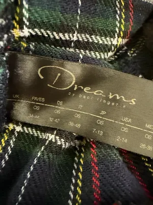 Sexy Plaid Costume Set Black Size XS thumbnail 8