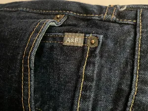 Abercrombie & Fitch Men's Navy Slim Jeans thumbnail 4