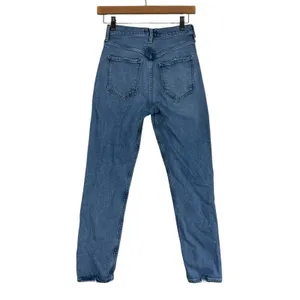Agolde High Rise Riley Crop Jeans in Moor Womens 24 Clean Girl Quiet Luxury thumbnail 6