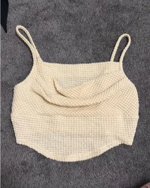 Knit Crop top Tan Size M thumbnail 1