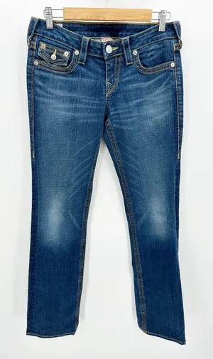 True Religion Women's Becca Mid Rise Bootcut‎ Denim Jeans Size 29 W10572OMQT1 thumbnail 1