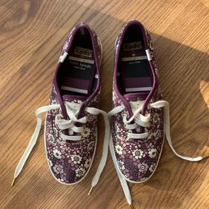 Kate Spade Keds X Sneakers Purple Floral Design Women’s Shoe Size 6.5 Casual thumbnail 1