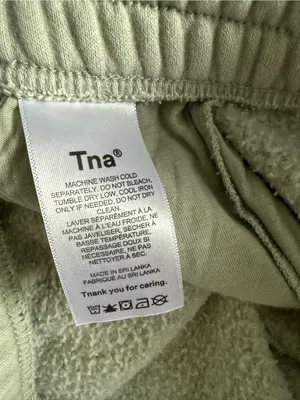 TNA Aritzia Airy Fleece Light Green Lightweight Sweatpants thumbnail 8
