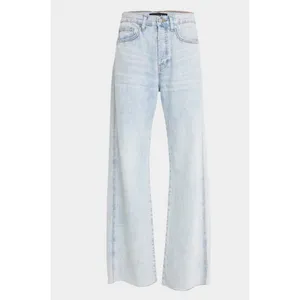 Veronica Beard Taylor Relaxed Wide Leg Pale Stone Jeans High Rise Raw Hem Sz 29 thumbnail 13