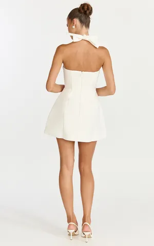 Showpo Dante Mini Dress Halter Neck Tie Tulip Skirt Size Medium MSRP $129 thumbnail 12