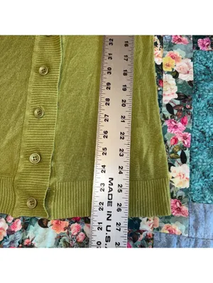 Peppe Peluso $168 Woman’s S Green Short Sleeve Button-Up Cardigan Shirt Size S thumbnail 10