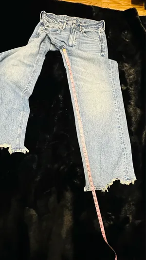 American Eagle Super High Rise Baggy Wide Leg Jeans – Light Wash thumbnail 6