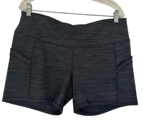 Kuhl Biker Shorts Womens Small Athletic Stretch Heather Gray Workout Size Large thumbnail 1