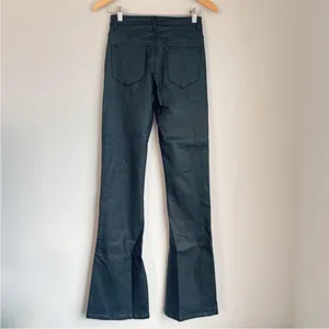 Edikted Luna Faux Leather Flare High Rise Pants Black Size‎ Small thumbnail 4