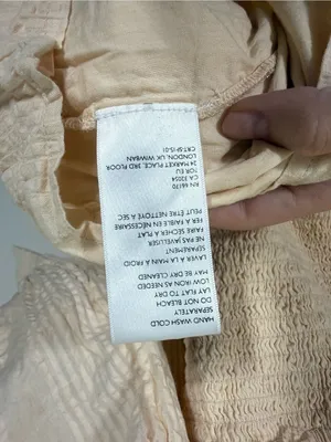 Anthropologie Cleobella Magda Smocked Mini Dress Cream Tan Medium thumbnail 7