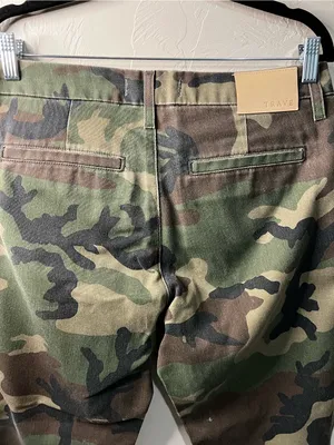 TRAVE Dakota The Big Battle Green Camo Relaxed Trouser Tie Ankle Pants thumbnail 10