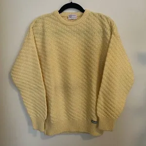Vintage Colmar Yellow Knit Wool/Acrylic Long Sleeve Sweater thumbnail 1