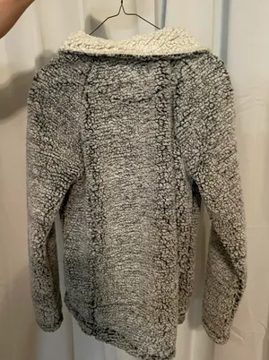 Cozy Sherpa Pullover Gray Size L thumbnail 2