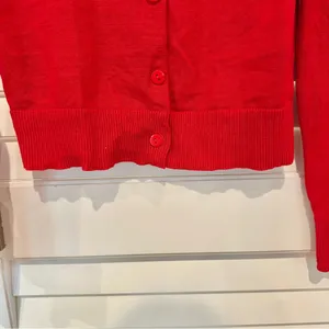 Edikted Red Cardigan Sweater Sz S Small Cotton thumbnail 4