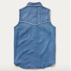 Stetson - Sleeveless Denim Western Shirt thumbnail 2