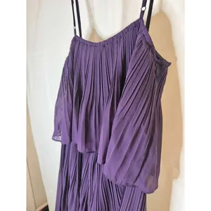 EXLURA Romper Dress Spaghetti Strap Pleated Romper sz. L thumbnail 11
