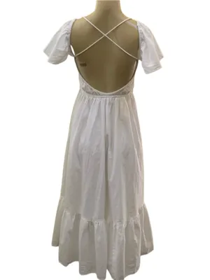ZARA NWT Linen crochet Maxi Dress Size Small thumbnail 5