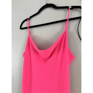 Amanda Uprichard Hot Pink Rafaela Dress Size Medium Cowl Neck Sleeveless USA thumbnail 3