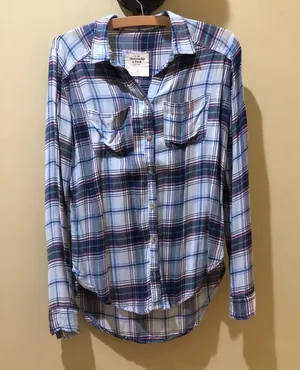 Abercrombie blue flannel thumbnail 1