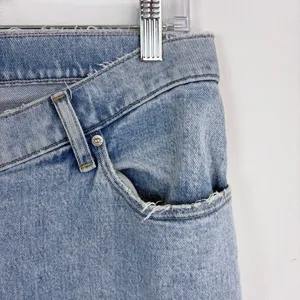 Abercrombie & Fitch The 90s Straight Ultra High Rise Curve Love Light Wash 31/12 thumbnail 6
