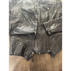 Women BlankNYC black faux leather MC type style. Size Large thumbnail 2