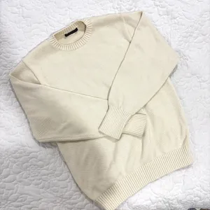 Brandy Melville Cream Oversized Crewneck Sweater thumbnail 1