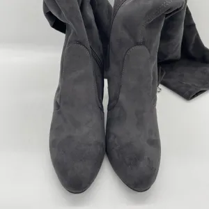 Sam Edelman Womens 8 Boots Kent Over the Knee Dark Gray Soft Vegan Suede Hi Heel thumbnail 4