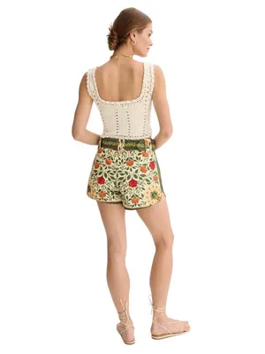FARM Rio Sand Garden Tapestry Shorts in 27 Womens Print Cotton Twill thumbnail 2