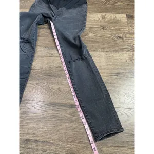 EUC Womens Madewell Maternity Skinny‎ Jean over belly grey distressed size 27 thumbnail 4