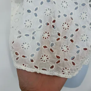 American Eagle Babydoll Eyelet Tank Womens Top Sz S White Boho Festival Cottage thumbnail 5