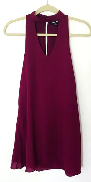 NWT Lulus Groove Thing Magenta Swing Mini Sleeveless Dress Sz S thumbnail 1