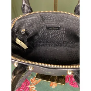 Kate Spade Black Pebbled Leather Satchel Crossbody Bag‎ Gold Hardware PXRU5510 thumbnail 5