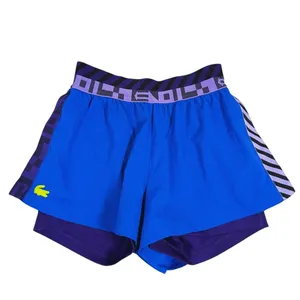 Lacoste Womens Sport Shorts Built In Liner Size Small Blue Purple Run Gym Active thumbnail 2