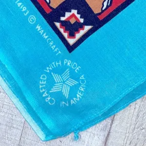 Boho small bandana scarf Blue thumbnail 4
