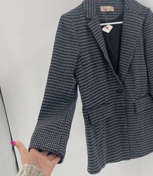 Philosophy hounds tooth one button blazer dark academia career fitted size s thumbnail 5