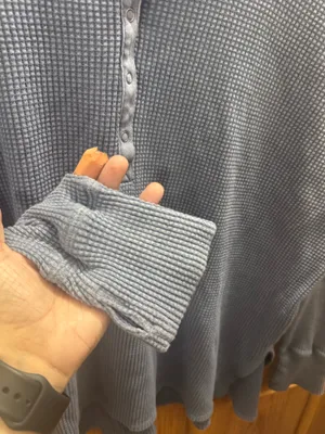 Aerie Henley Long Sleeve Waffle OFFLINE thumbnail 3