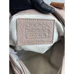 Pulicati Italian Leather Tote Bag Taupe Beige Convertible Crossbody Purse thumbnail 6
