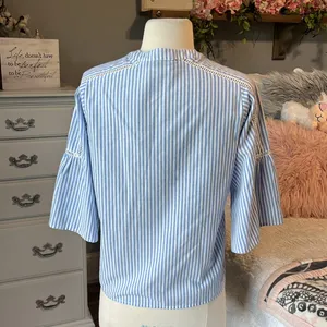 Blue Striped Women's Top New thumbnail 2