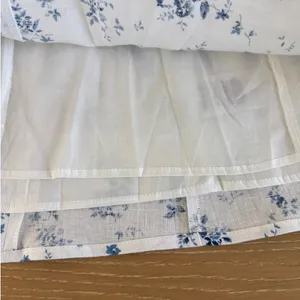 Reformation Midi Dress Floral Linen Christen Size 0 White Blue thumbnail 2