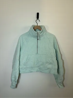 Lululemon Scuba Oversized Funnel Neck Shirt Heathered Delicate Mint thumbnail 2