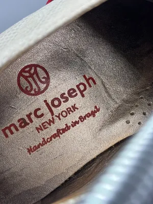 Marc Joseph New York Golf Oxford Shoes Womens 9 Cream Tan Leather Brogue Lace Up thumbnail 6