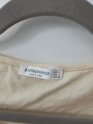 Stradivarius Cream Women's Tank Top Cottagecore Boho Y2k Size L thumbnail 3